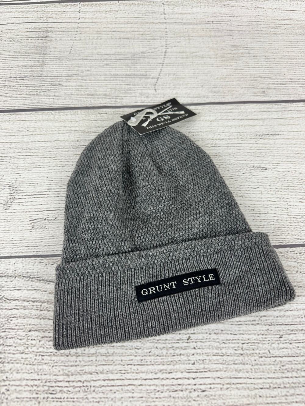 Grunt Style Men's Gray Knit Beanie